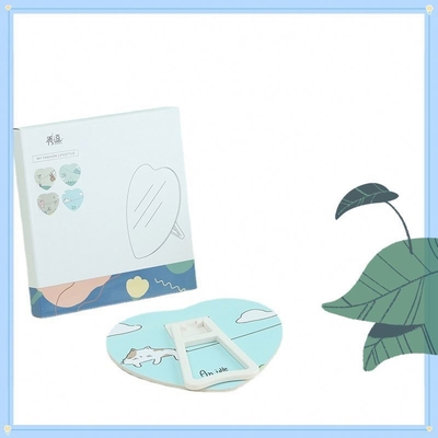 Extra LOGO Ja Design Herz geformte Mini Tasche Eitelkeit Make-up Spiegel Spiegel für Mädchen