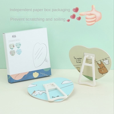 Schminken Sie sich überall mit unserem beschichteten Papier-Plastik-Glas-Kosmetischen Spiegel