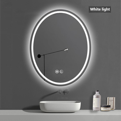 Modernes Design Vanity Oval Großes Rundes Badezimmer Hintergrundbeleuchtung Smart Led Licht Badezimmer Spiegel