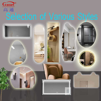 Modernes Design Vanity Oval Großes Rundes Badezimmer Hintergrundbeleuchtung Smart Led Licht Badezimmer Spiegel