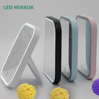 Kompaktes Extra-LOGO Make-up Cute LED Portable Dressing Vanity Desktop Kosmetische Spiegel