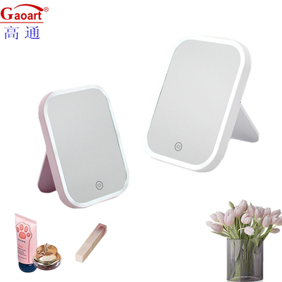 Kompaktes Extra-LOGO Make-up Cute LED Portable Dressing Vanity Desktop Kosmetische Spiegel