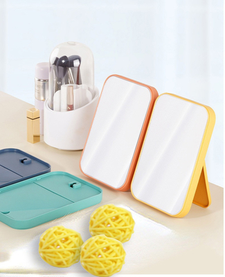 Modedesign Plastikglasspiegel Portable Desktop Vanity Kompaktes Make-up für Schreibtisch