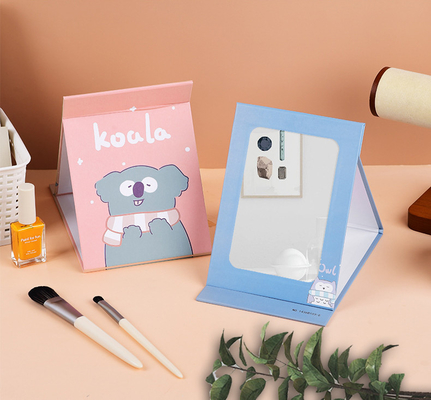 Klappbare Vanity Make-up Süßes Herz in Form Kosmetik Make-up Klein mit zusätzlichem Logo Ja Spiegel
