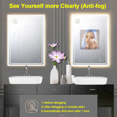 Verleuchtete Vanity Make-up-Spiegel mit dimmbaren LED-Leuchten und Touchscreen