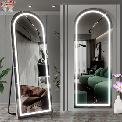 Öko-freundliche Nebelschutz-Lizenz Silber Spiegel Vanity Tabletop Make-up Spiegel mit LED-Beleuchtung