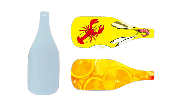 Vielseitiges Schnittbrett aus gehärtetem Glas zum Schneiden, Servieren und Anzeigen von Lebensmitteln