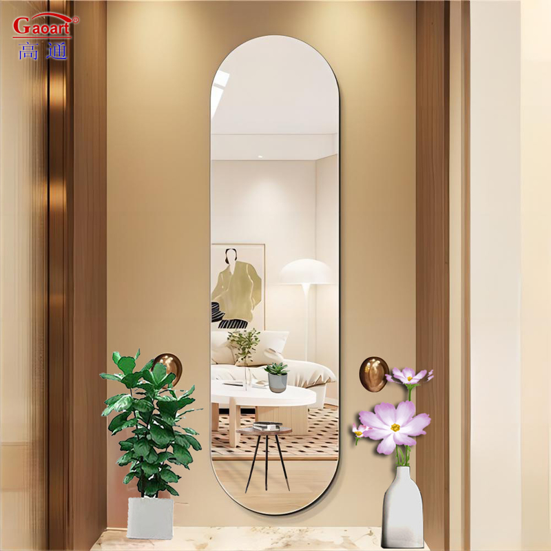 Moderner Wandspiegel Make-up Glas Schönheit Bad Aufkleber für Wohnzimmer und Bad