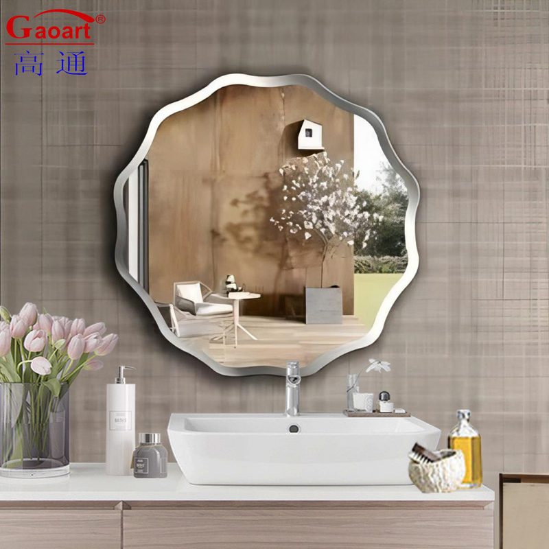 Wandspiegel Schönheit Gold Dekoratives Badezimmer Zuhause Magie Montiert Make-up Hausdekor Spiegel