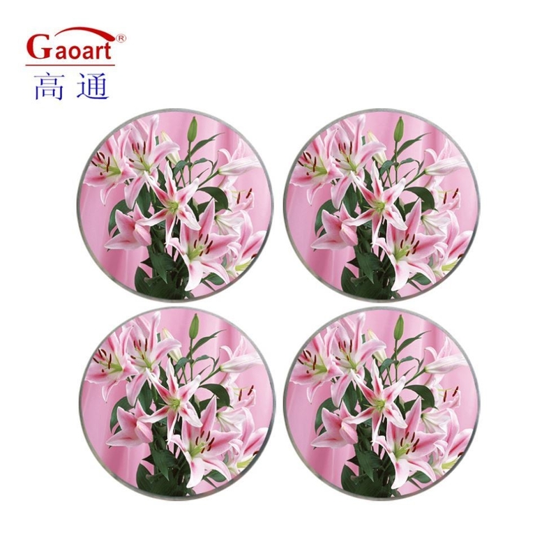 Bekanntes Design gehärtetes Glas Schnittbrett für Küche und Wein Glas Coaster leere