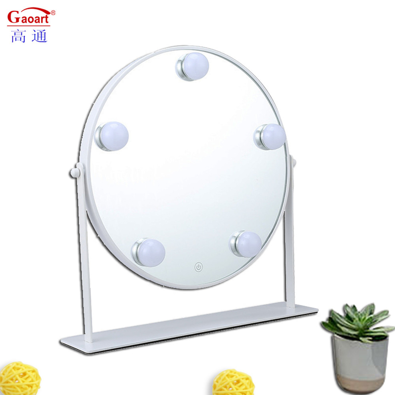 Portable Tasche Kleine Handheld Kleine Make-up mit Led-Licht Tischspiegel für jeden Tag