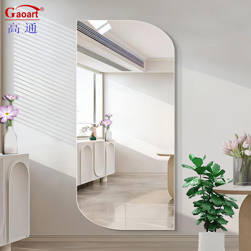 Home Vollkörper Schwimmbad Glas Kleid Design Länge Led-Licht Beveled Wand hängende Dekoration Spiegel