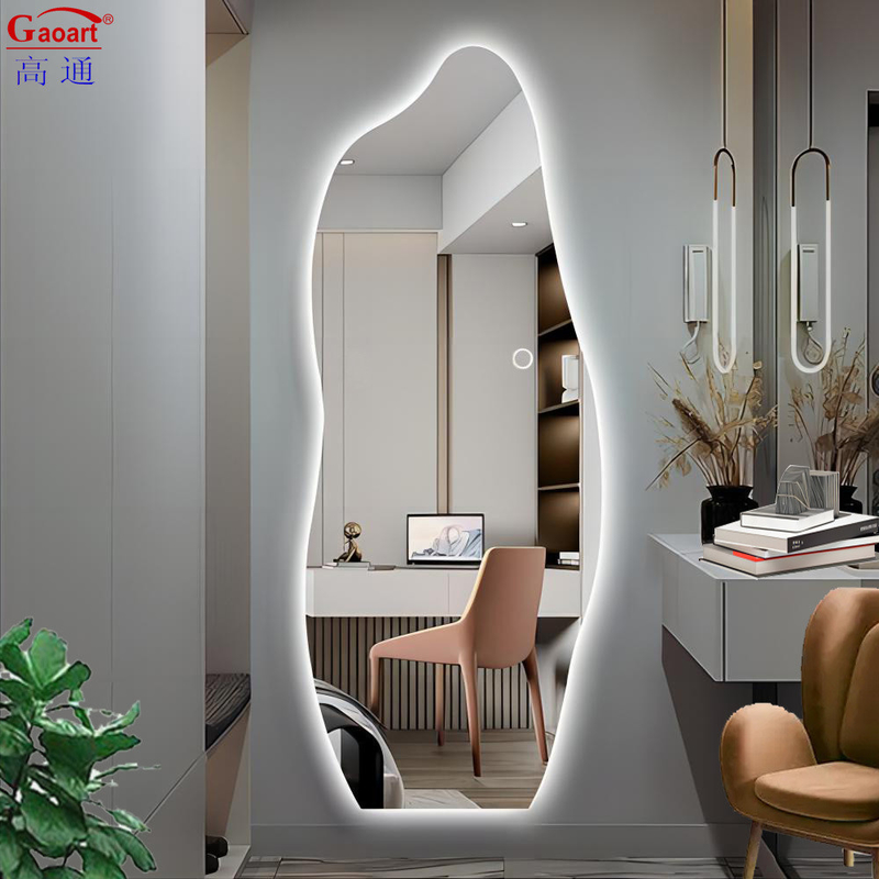 Glas Spiegel Badezimmer LED-Licht Smart Defogger Antifog Beleuchtete tragbare Spiegel Klein
