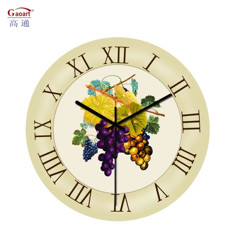 Große Einseite Glas Luxus Sublimation Manteluhr für moderne Küchendekoration