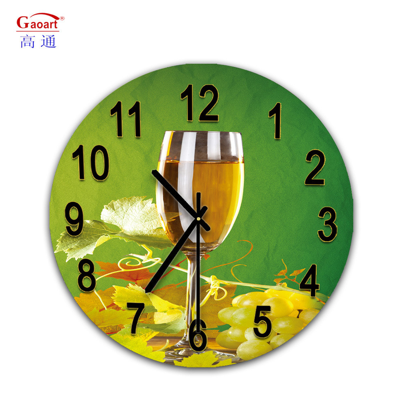 Glaswandspiegel Küche Sublimation Großes Wohnzimmer Anhänger Moderne Dekoration Heimdekoration Uhr