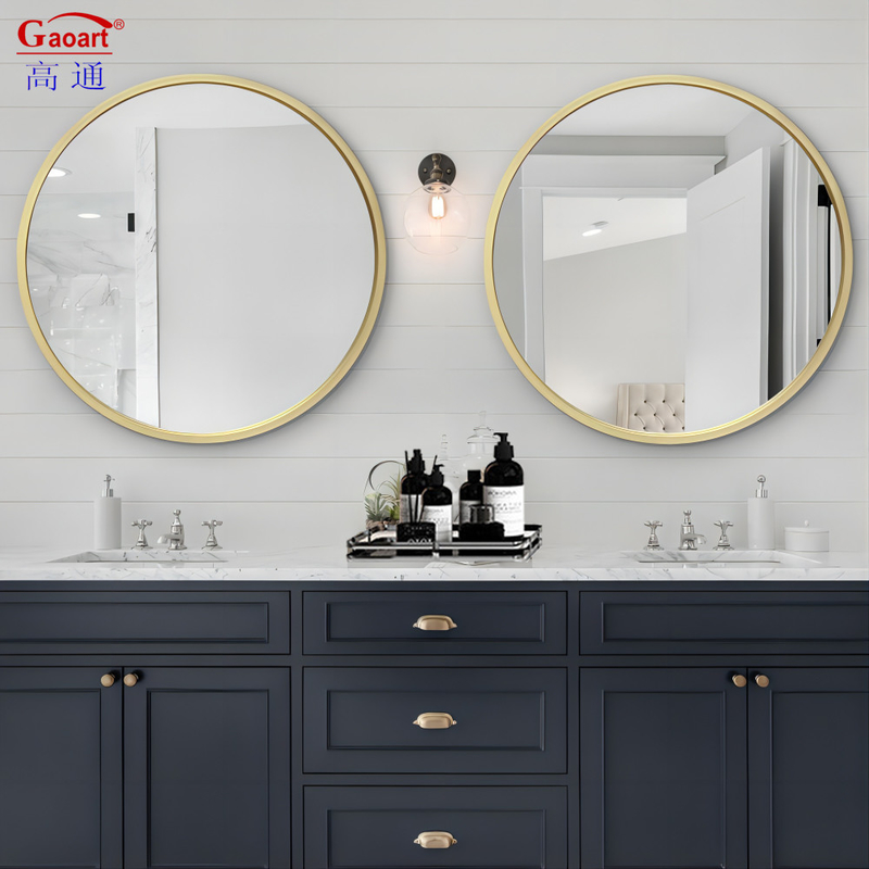 Rechteckiger Spiegel aus der Weinschule mit Luxus-Salonglas im modernen Art Deco-Design
