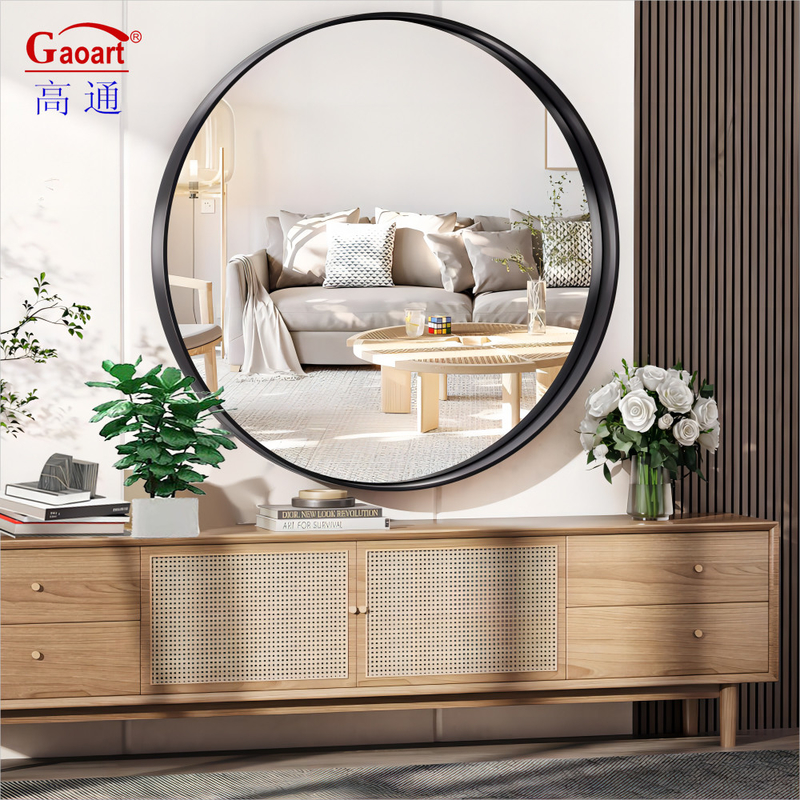 Home Weinshop Badezimmerdekor Großer runder Wandspiegel mit modernem Design und Aufkleber