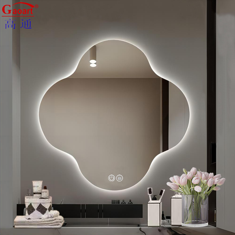 Full Length Custom Intelligent Make-up Beleuchtete Badezimmerwand mit ovalem Led-Spiegel
