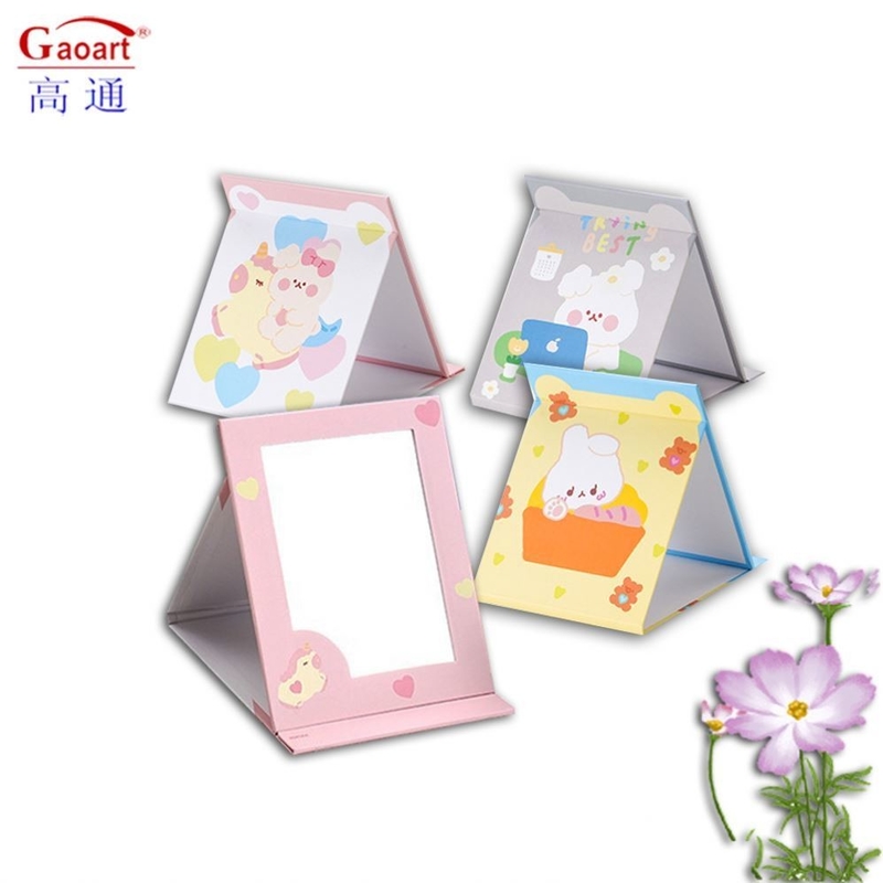 Design Stil Mode Beschichtet Papier Glas Spiegel Portable Vanity Light Mini Little Spiegel