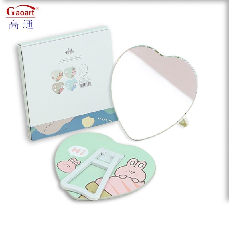 Extra LOGO Ja Design Herz geformte Mini Tasche Eitelkeit Make-up Spiegel Spiegel für Mädchen