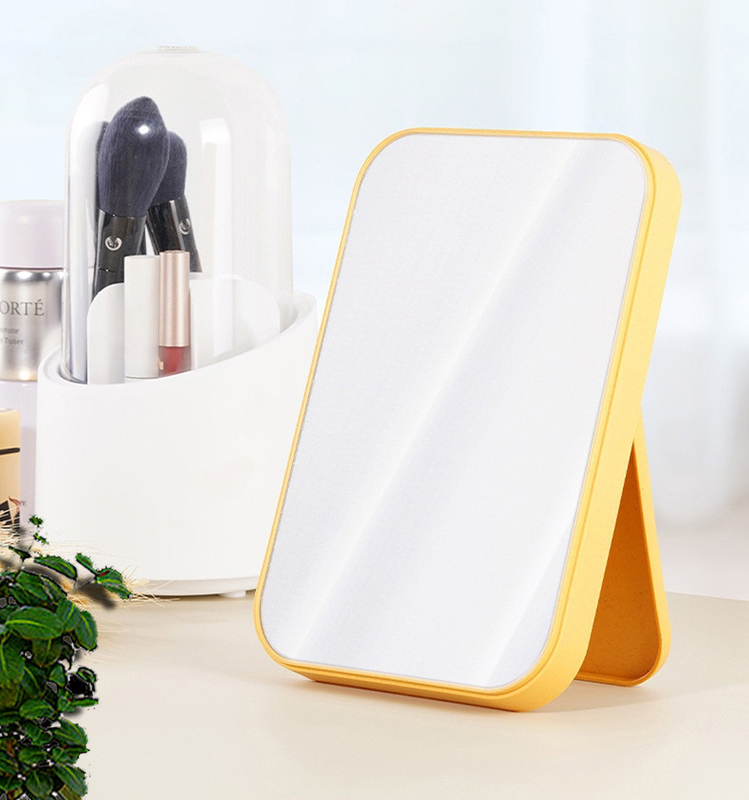 Modedesign Plastikglasspiegel Portable Desktop Vanity Kompaktes Make-up für Schreibtisch