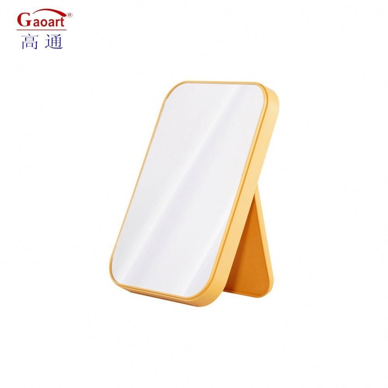 Portable Mini Circle Lady Leder Petit Spiegel Wandhänger mit Logo Kleines Quadrat Spiegel Fashion Design