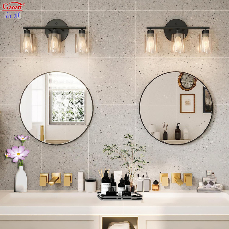 Große Hotelfrisur Funky Toilette Volllänge Salon Aufkleber Runder Spiegel Wanddekor