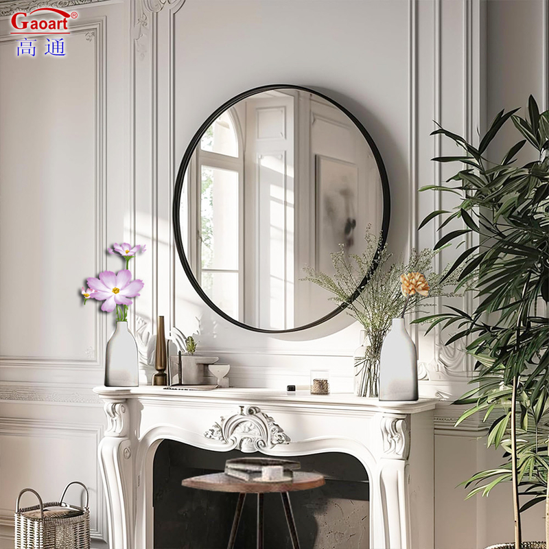 Nordic Silber Design unzerbrechlicher Glasspiegel im ovalen Stil mit individueller Größe